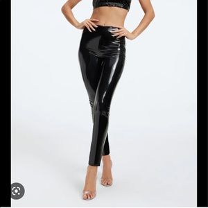NWOT Good America Vinyl Leggings (black, Sz 1)